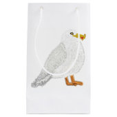 Petit Sac Cadeau Mouette heureuse moderne avec des frites (Devant)