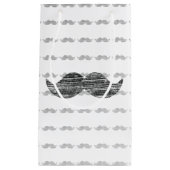 Petit Sac Cadeau Moustache noire (Devant)