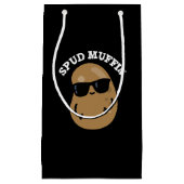 Petit Sac Cadeau Muffin Pud Funny Potato Pun Dark BG (Devant)