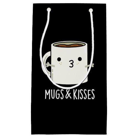 Petit Sac Cadeau Mugs Et Baisers Drôle Mug Pun Dark BG (Devant)