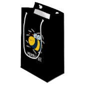 Petit Sac Cadeau Mumble Bee Funny Insect Pun Dark BG (Devant Angle)