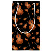 Petit Sac Cadeau Musicien de basse debout Musique enseignant Jazz B (Devant)