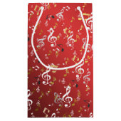 Petit Sac Cadeau musique, musique, note, blanc, mélodie, clef, son, (Dos)