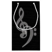 Petit Sac Cadeau Musique - Treble et Bass Clef (Dos)