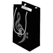 Petit Sac Cadeau Musique - Treble et Bass Clef (Dos Angle)