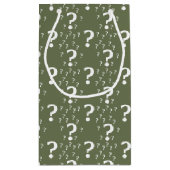 Petit Sac Cadeau Mystère question marque énigme puzzle vert olive (Dos)