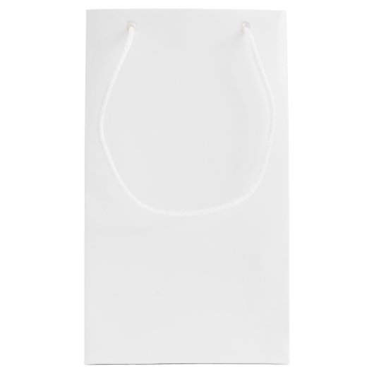 Petit Sac Cadeau Name || Evergreen Berries and Red White Stripe Bow (Dos)