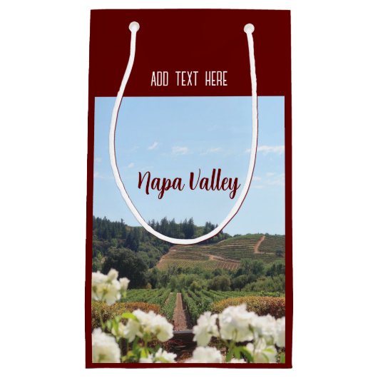 Petit Sac Cadeau Napa Valley, Californie Vignobles et fleurs (Devant)