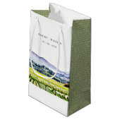 Petit Sac Cadeau Napa Valley Watercolor Vineyard Paysage Mariage (Dos Angle)