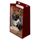 Petit Sac Cadeau Naughty tuxedo Noël (Devant Angle)