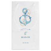 Petit Sac Cadeau Nautical Navy Hotel Mariage Cadeau (Dos)