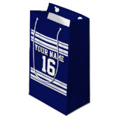 Petit Sac Cadeau Navy Blue White Team (Devant Angle)