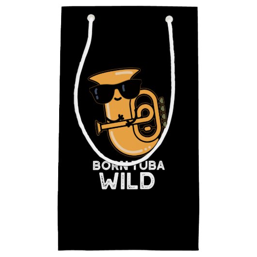 Petit Sac Cadeau Né Tuba Wild Funny Music Pun Dark BG (Devant)