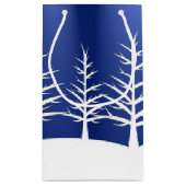 Petit Sac Cadeau Neige blanche d'arbres de Noël (Dos)