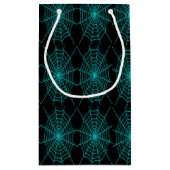 Petit Sac Cadeau Neon bleu araignée (Dos)