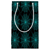Petit Sac Cadeau Neon bleu araignée (Devant)