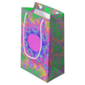 Petit Sac Cadeau Neon Rainbow Sunburst (Devant Angle)