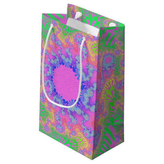 Petit Sac Cadeau Neon Rainbow Sunburst (Dos Angle)