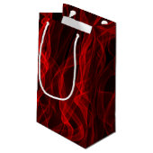Petit Sac Cadeau Neon Red Curvy Line Abstrait Motif (Dos Angle)