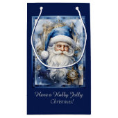 Petit Sac Cadeau Noël bleu et blanc de la Marine (Dos)