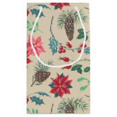 Petit Sac Cadeau Noël botanique traditionnel (Dos)