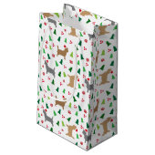 Petit Sac Cadeau Noël Cairn Terrier Chien Howliday Tree (Dos Angle)