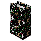 Petit Sac Cadeau Noël Cairn Terrier Chien Howliday Tree (Dos Angle)