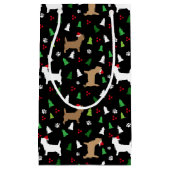 Petit Sac Cadeau Noël Cairn Terrier Chien Howliday Tree (Devant)