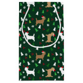 Petit Sac Cadeau Noël Cairn Terrier Chiens de vacances Cairns (Dos)