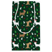 Petit Sac Cadeau Noël Cairn Terrier Chiens de vacances Cairns (Devant)