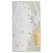 Petit Sac Cadeau Noël d'argent et d'or (Dos)