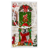 Petit Sac Cadeau Noël de Bulldog anglais (Dos)