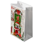 Petit Sac Cadeau Noël de Bulldog anglais (Devant Angle)