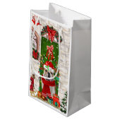 Petit Sac Cadeau Noël de Bulldog anglais (Dos Angle)