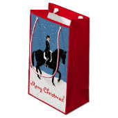 Petit Sac Cadeau Noël de cheval de dressage de Milou (Dos Angle)