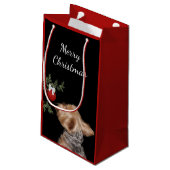 Petit Sac Cadeau Noël de Yorkie tenté (Dos Angle)