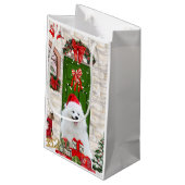 Petit Sac Cadeau Noël du Chien de Spitz (Dos Angle)