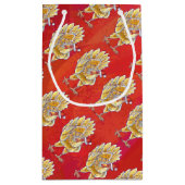 Petit Sac Cadeau Noël Du Poulet Sur Rouge (Dos)