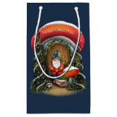 Petit Sac Cadeau Noël Gnome Accueil Vacances (Dos)