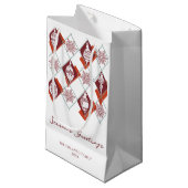 Petit Sac Cadeau Noël Joyeuses Fêtes Vacances scandinaves (Devant Angle)