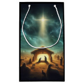 Petit Sac Cadeau Noël/Nativité/Jésus (Dos)