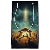 Petit Sac Cadeau Noël/Nativité/Jésus (Devant)