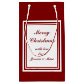 Petit Sac Cadeau NOEL Noël Vacances Rouge et Blanc (Dos)