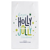 Petit Sac Cadeau Noël personnalisé "Holly Jolly" (Dos)