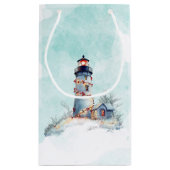 Petit Sac Cadeau Noël Phare de vacances côtières (Dos)