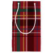 Petit Sac Cadeau Noël rouge platine simple vacances classique (Devant)