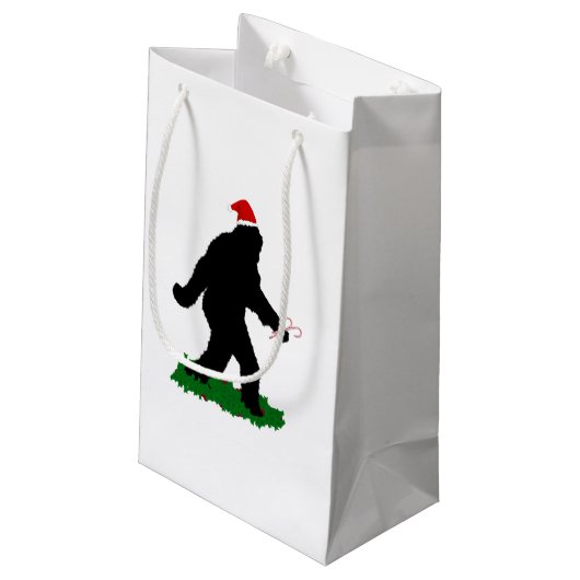 Petit Sac Cadeau Noël Sasquatchant (Dos Angle)