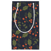 Petit Sac Cadeau Noël Vacances Modernes Foliage Holly Botanique (Devant)