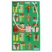 Petit Sac Cadeau Noël vert (Dos)