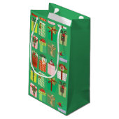 Petit Sac Cadeau Noël vert (Dos Angle)